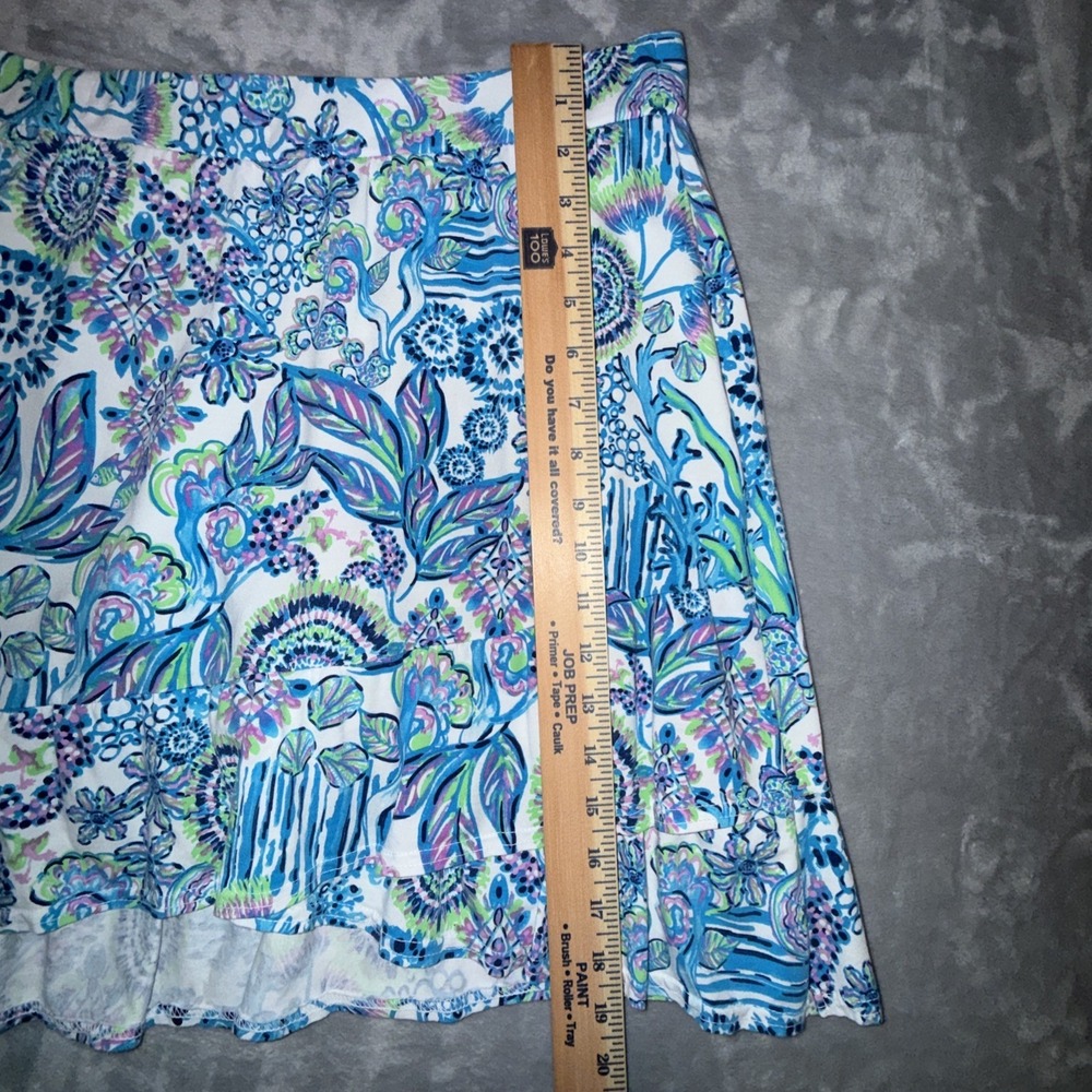 Fresh Produce Blue Floral Skort Skirt Shorts Women's Sz L Summer Activewear - Picture 5 of 9